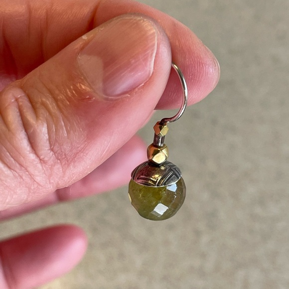 Beth Orduna Peridot Sterling Silver Drop Earrings - Picture 2 of 5